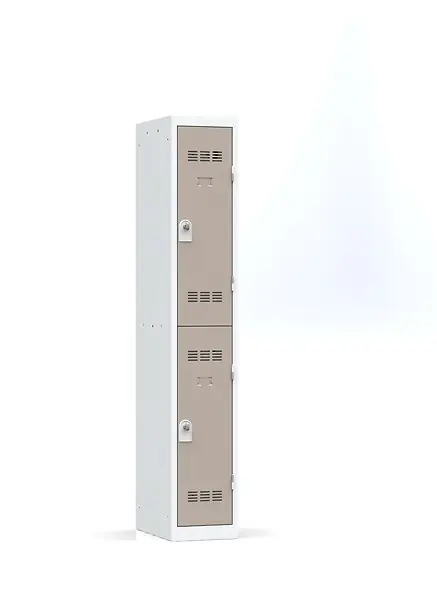 Vente Directe Vestiaire acier 2 casiers gris taupe 1 colonne P.HENRY