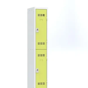 Commander Maintenant Vestiaire 1 colonne de 2 cases gris perle-anis P.HENRY
