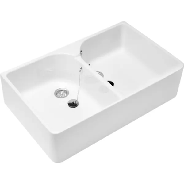 Bon Plan Evier 2 bacs BIBAC O.NOVO - Dimensions 90 x 55 x 22 cm - couleur BLANC VILLEROY ET BOCH