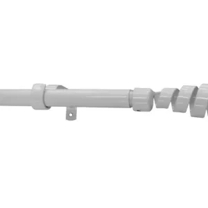 Kit de tringle métal de 1.20 à 2.10 m embout Rythm diam 19 mm Finition blanc brillant - MOBOIS Commande En Gros