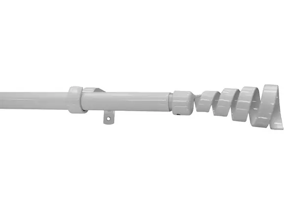 Kit de tringle métal de 1.20 à 2.10 m embout Rythm diam 19 mm Finition blanc brillant - MOBOIS Commande En Gros