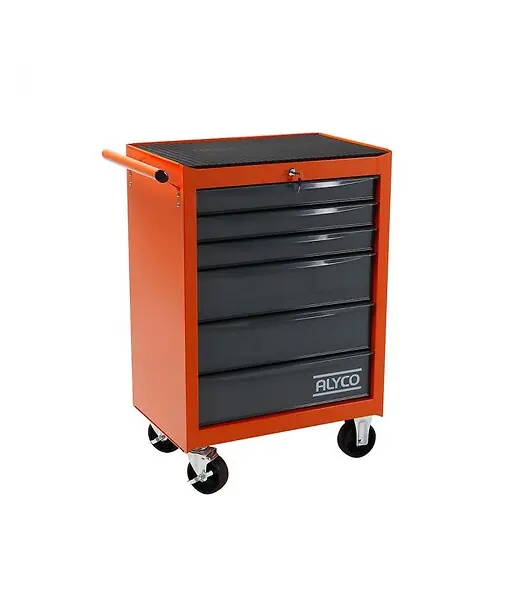 Expédition Rapide Grand Chariot Alyco Orange 6 Tiroirs 680X460X1020 Mm Alyco 170860