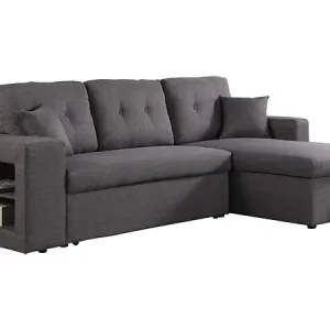 Nouvel Arrivage Canapé d‘angle convertible/réversible "Axel" - 3 places - Gris HABITAT ET JARDIN