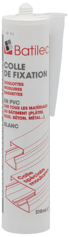 Dernier Modèle Cartouche pistolet colle de fixation moulure goulotte 310ml - BATILEC