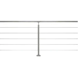 Prix Choc Garde-corps inox INOCA pose à plat - L.240xl.13.4xH.102.7cm KORDO