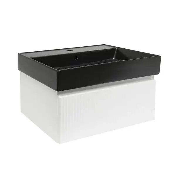 Swiss Aqua Technologies Meuble de salle de bain avec lavabo SAT Evolution 78x30x44,8 cm blanc mat (SATEVO80WMU2B) Vente Flash