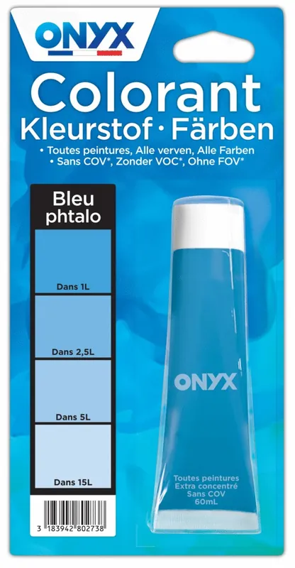 Colorant universel pour peinture bleu phtalo 60 ml ONYX Pas Cher