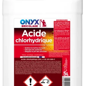 Acide chlorhydrique 23% 5 litres ONYX Commande En Gros