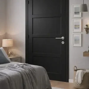 Vente Flash Bloc Porte Telia noir 4 panneaux H204 x L83 cm Côte Tableau P.Droit,Poignee Pomerol GD MENUISERIES