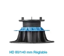 Plot pour dalle de terrasse hauteur réglable de 80 à 140 mm JOUPLAST TMP CONVERT Usine Directe