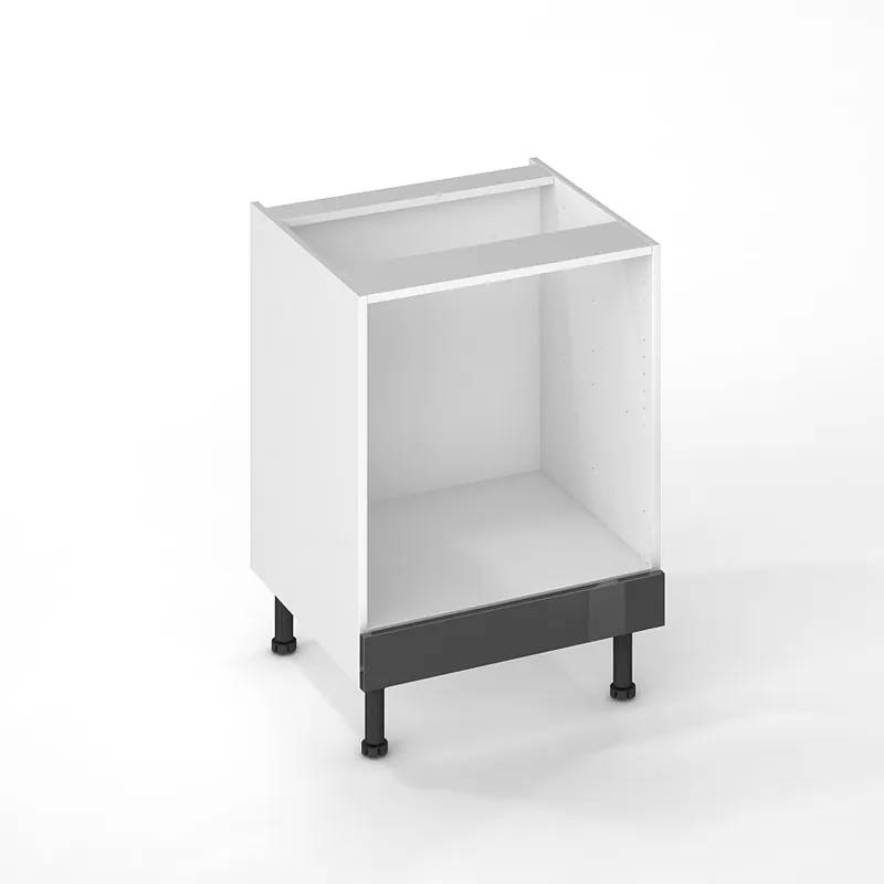 Façade de cuisine bandeau bas four Cristal anthracite 10 x 60 cm pour meuble Meilleure Vente