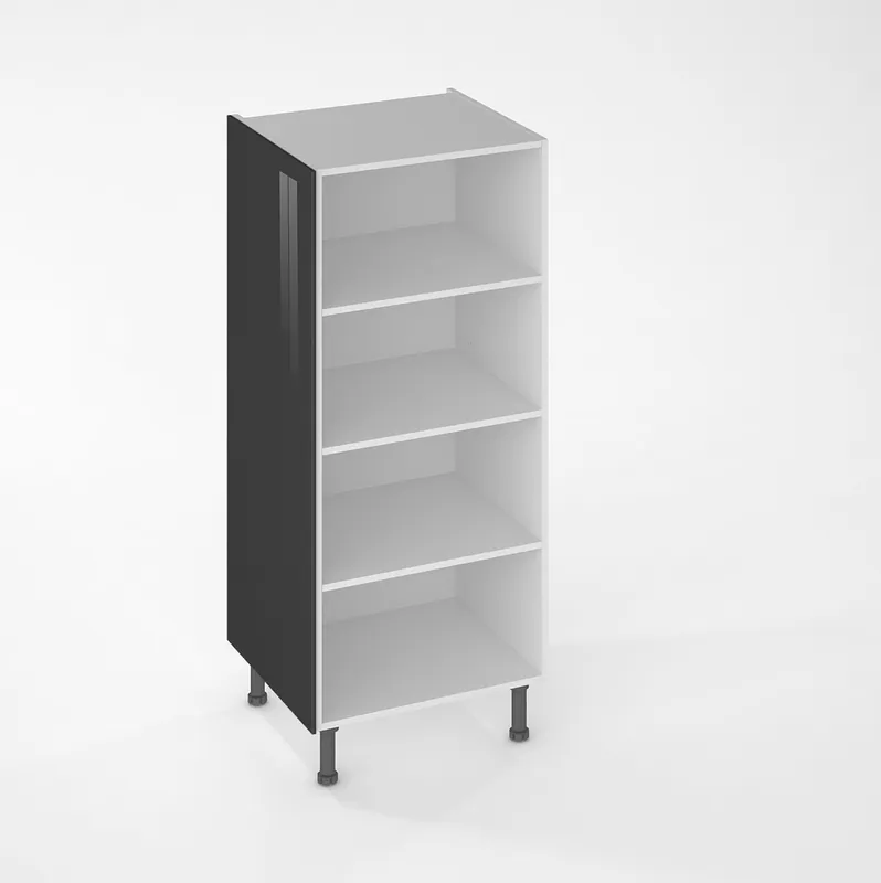 Authentique Joue de finition de cuisine Cristal anthacite 130 x 57 cm pour demi-colonne