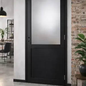 Bloc Porte Athena Noir H204 x L83 cm Côte Tableau P.Gauche GD MENUISERIES Populaire