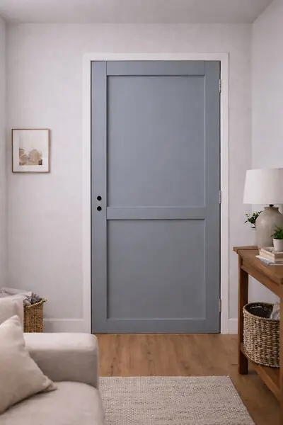 Seulement Aujourd'hui Bloc Porte Athena Gris Clair 2 panneaux H204 x L83 cm Côte Tableau P.Gauche GD MENUISERIES