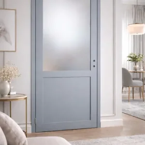Bloc Porte Athena Gris Clair Vitrée H204 x L83 cm Côte Tableau P.Droit GD MENUISERIES Nouvel Arrivage
