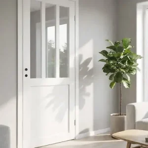 Bloc Porte Atelier BLANC H204 x L83 cm Côte Tableau P.Gauche GD MENUISERIES Commande En Gros
