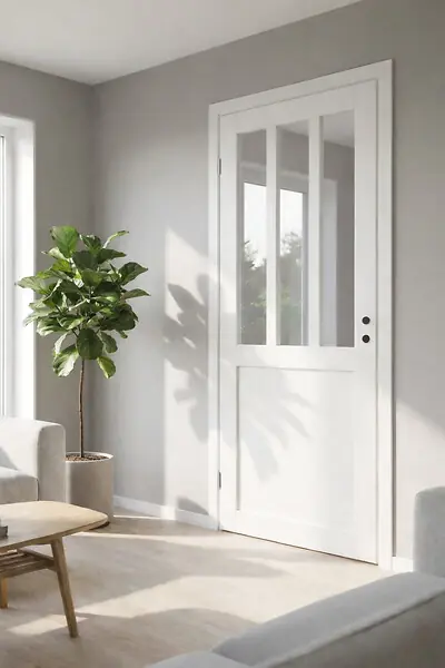 Bloc Porte Atelier BLANC H204 x L83 cm Côte Tableau P.Droit GD MENUISERIES Produit De Marque
