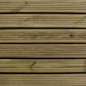 Dalle pin rainurée traitée autoclave vert - 44 x 500 x 500 mm - HENRY TIMBER Expédié Aujourd'hui