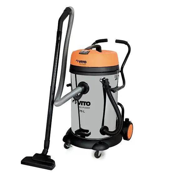 Offre Du Jour Aspirateur eau et poussières 2400W Cuve 75 litres Inox Nettoyage professionnel VITO