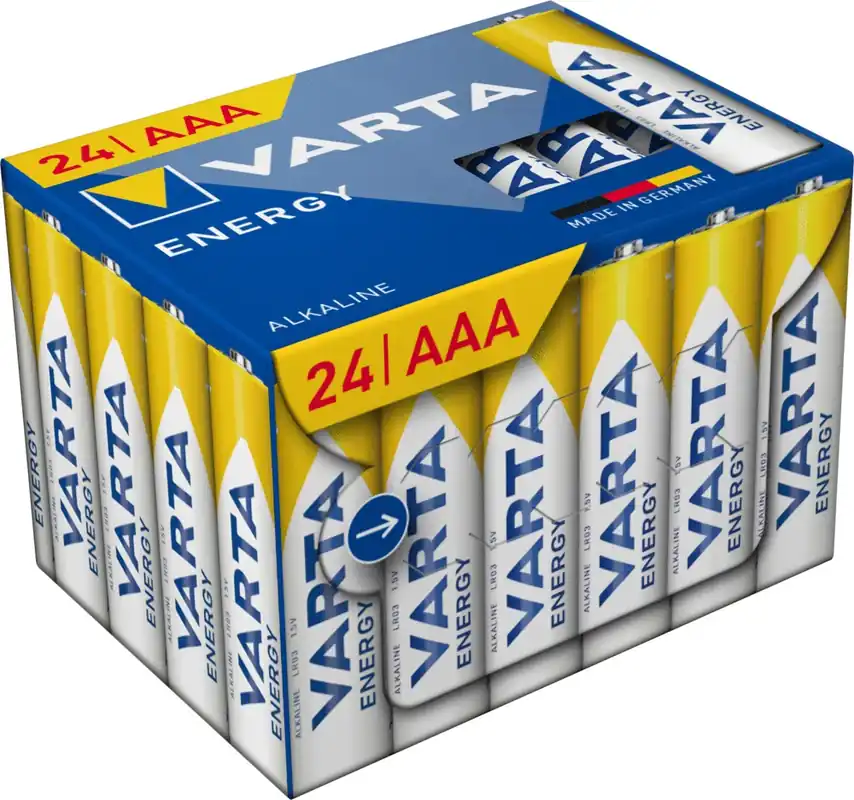 Piles alcalines LR03 (AAA) Energy par 24 - VARTA Livraison Express