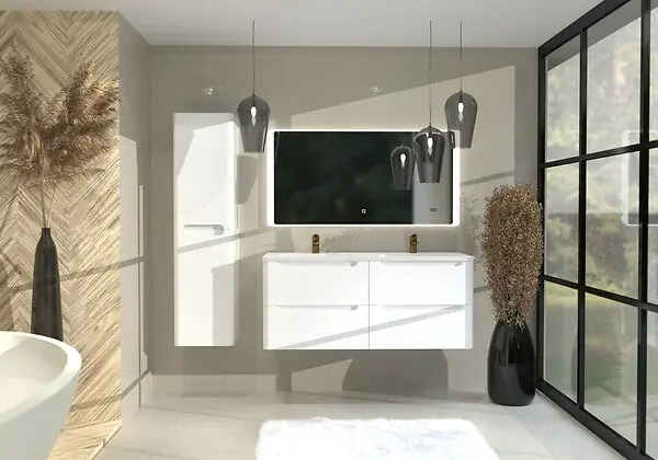 Meuble Toola 120 - Blanc brillant - L.120cm CONCILIO Certifié