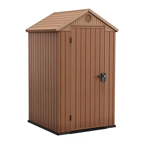 Keter Darwin 4x4 abri de jardin en résine marron 123,8 x 117 x 205,1 cm (259006) Prix Bas