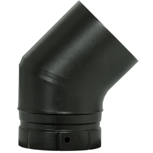 Livraison Express Coude émaillé noir segment 45 degrés diamètre 180 mm POUJOULAT
