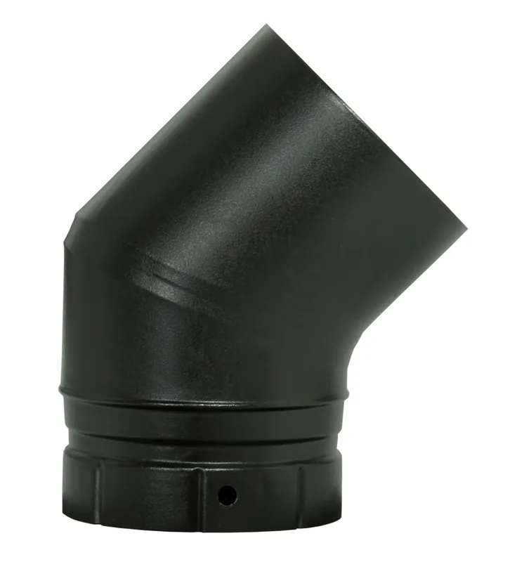 Livraison Express Coude émaillé noir segment 45 degrés diamètre 180 mm POUJOULAT
