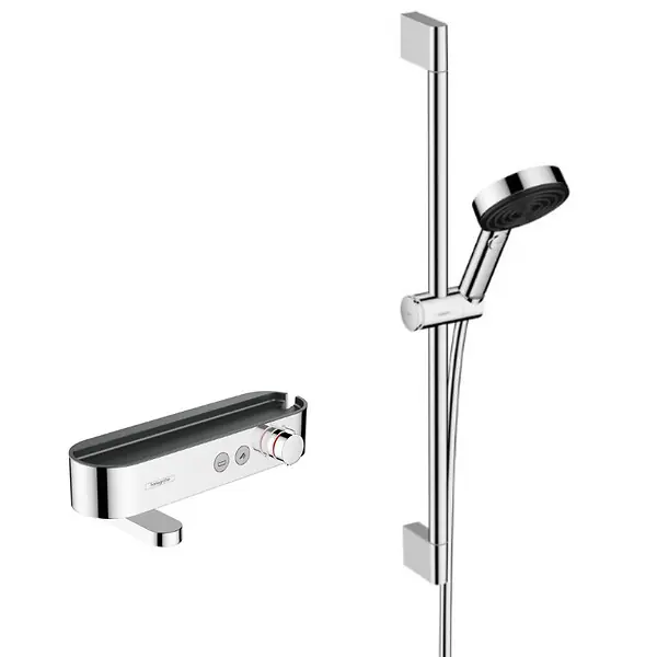 Hansgrohe ShowerTablet Select Set Mitigeur Thermostatique douche/bain + Douchette 105mm 3 jets + Flexible douche 160cm + Barre 65cm Affaire À Saisir