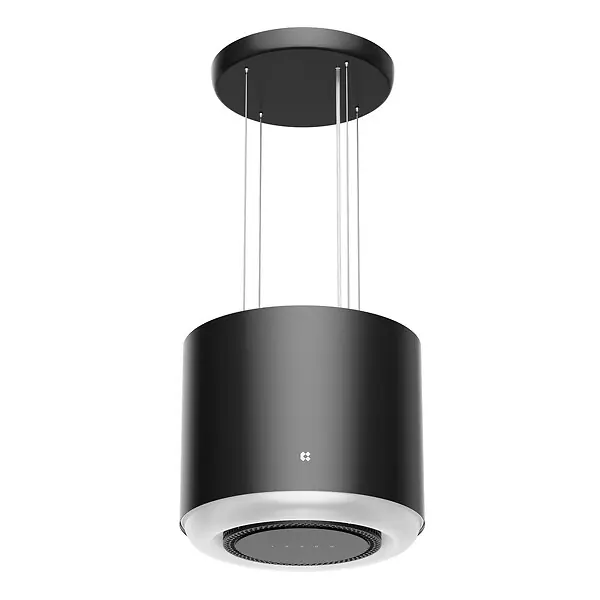 Hotte Ilot Central Rond 550m3/h APP Contrôle Fonction Booster Noir CD4838B CIARRA Soldes