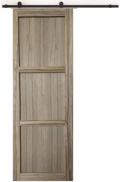 Achetez Aujourd'hui Porte Coulissante bois Frake 3 Panneaux H204 x L83 cm, rail roulette GD MENUISERIES