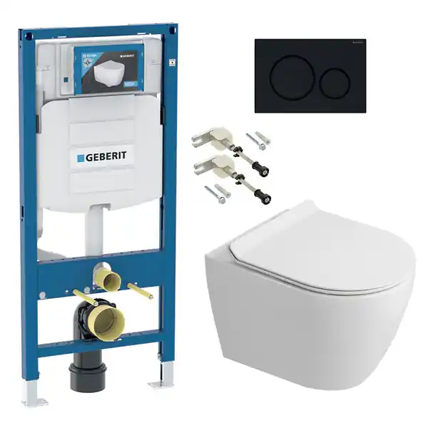 Duofix pack WC bâti-support + WC suspendu sans bride Ceramia PixL avec abattant SoftClose + plaque (GECEPXWT06-FR) GEBERIT Achat Immédiat