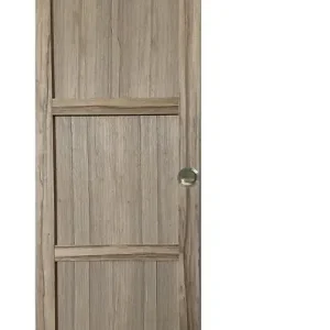 Livraison Express Porte Coulissante bois Frake 3 Panneaux H204 x L73 cm, rail roulette, coquilles GD MENUISERIES