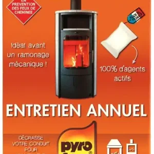 Ramonage annuel pour foyers, inserts, poêles, cheminées par 3 sachets PYROFEU Vente Flash