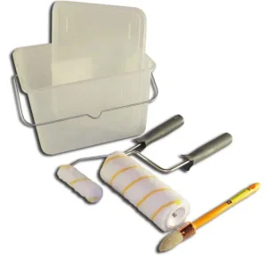Rouleaux + 1 pinceau + 1 seau à peinture 8 L spécial mur et plafond par 2 NESPOLI Offre Spéciale