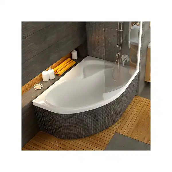 Jusqu'à Épuisement Des Stocks Rosa II 160 x 105 cm Baignoire d‘angle orientation droite en acrylique, sans pieds, blanc (CL21000000) RAVAK