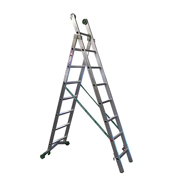 Bon Marché Fimm - échelle 2 Plans Charge 150 Kg 10 + 11 Marches En Aluminium