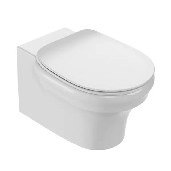 Nouveauté Cuvette WC suspendu sans bride Cléo 1889 avec abattant frein de chute extra-plat déclipsable JACOB DELAFON