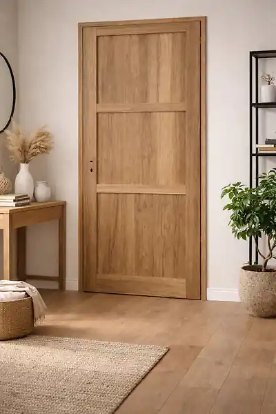 Populaire Bloc Porte bois Frake 3 Panneaux H204 x L83 cm Côte Tableau P.Droit GD MENUISERIES