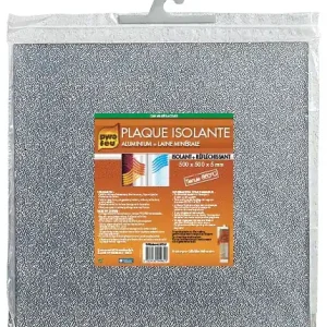 Petit Prix Plaque isolante à la chaleur carrée L 50 x l 50cm renforcée d‘aluminium PYROFEU
