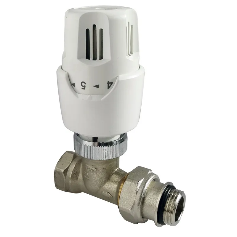 Offre Spéciale Robinet de radiateur thermostatique droit nickelé 15/21 SOMATHERM