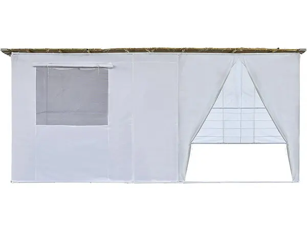 Jusqu'à Épuisement Des Stocks Souccah en Kit NINA ajustable 4 x 2 avec 2 Rouleaux de bambou et 4 tasseaux de bois HABITAT ET JARDIN