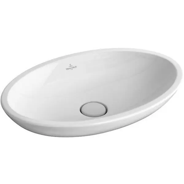 Produit De Marque Vasque ovale à poser 58,50X38 avec trop plein Loop & Friends Blanc CeramicPlus VILLEROY ET BOCH