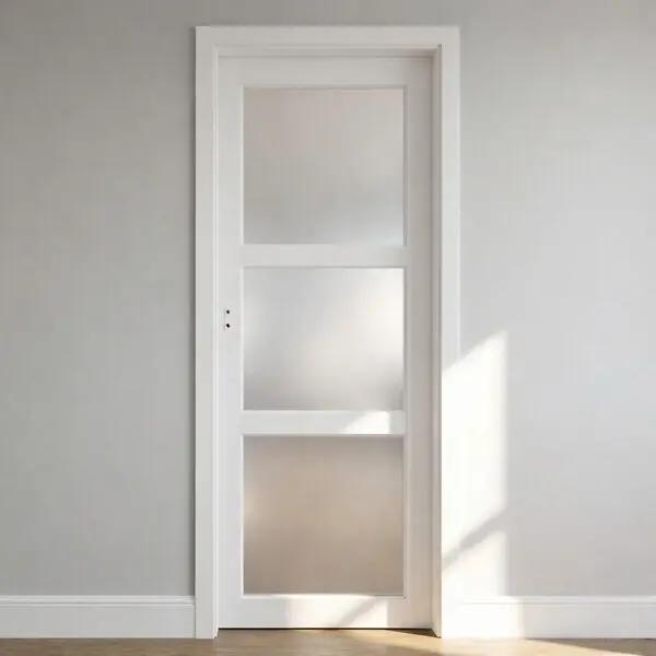 Bon Plan Bloc Porte Kenya Blanc Vitre H204 x L73 cm Côte Tableau P.Droit GD MENUISERIES