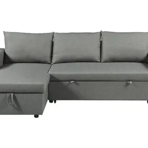 Canapé d‘angle réversible/convertible en tissu "Victor" - 3 places - Gris HABITAT ET JARDIN Promotion Saisonnière