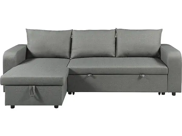 Canapé d‘angle réversible/convertible en tissu "Victor" - 3 places - Gris HABITAT ET JARDIN Promotion Saisonnière