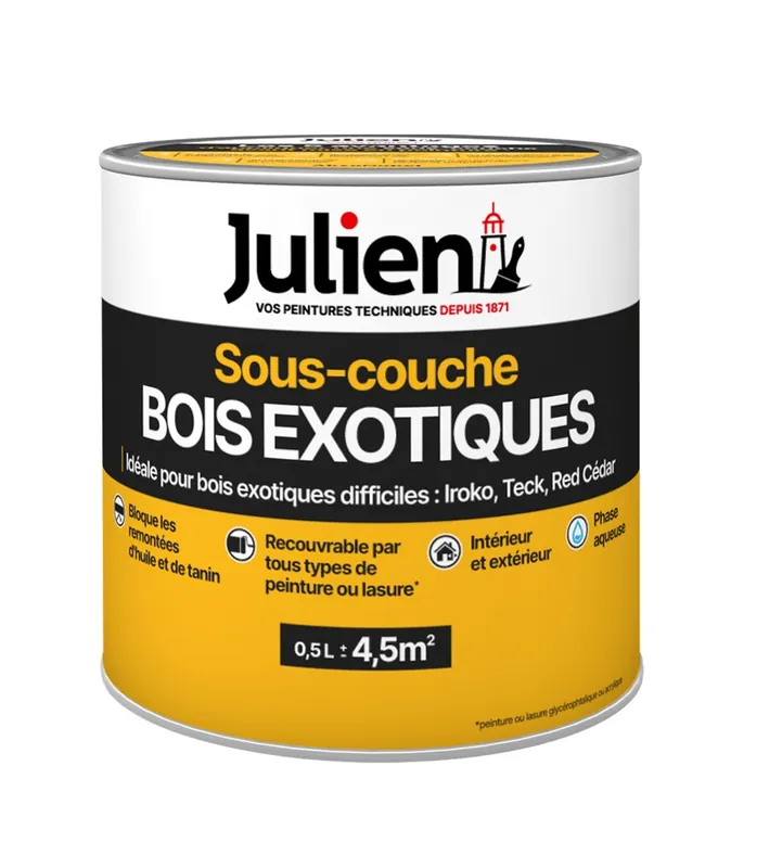 Sous-couche J8 bois exotiques 500 ml - JULIEN Paiement Sécurisé