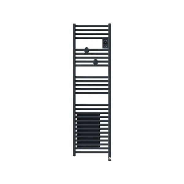 Sèche-serviettes connecté Riva 5 Etroit avec soufflerie 1500W Ardoise - THERMOR - 471654 Solde