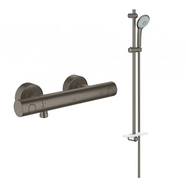 Meilleur Choix Grohe Set Mitigeur + Ensemble de douche Graphite (SetGraphite1)