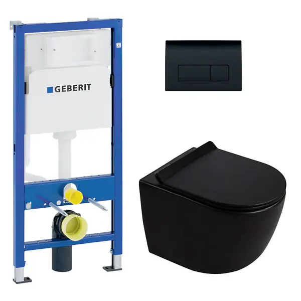 Duofix pack WC bâti-support 112 cm + WC suspendu sans bride Ceramia PixL avec abattant SoftClose + plaque (GEBCEPXBMT04-FR) GEBERIT Achetez Aujourd'hui